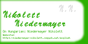 nikolett niedermayer business card